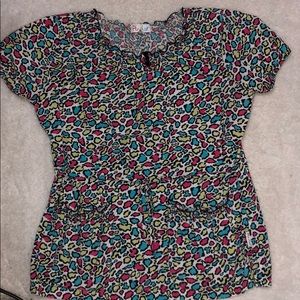 Peaches Brand Nursing Scrub Top